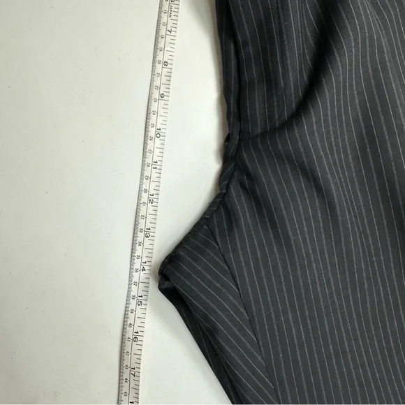 Andrew Fezza Worsted Wool Tonal Charcoal Gray Pinstripe Two-Piece Suit Mens 43S - Picture 14 of 15